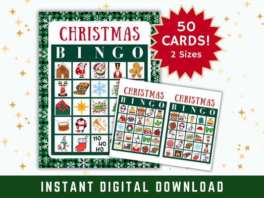 Christmas Bingo, 50 Bingo Cards