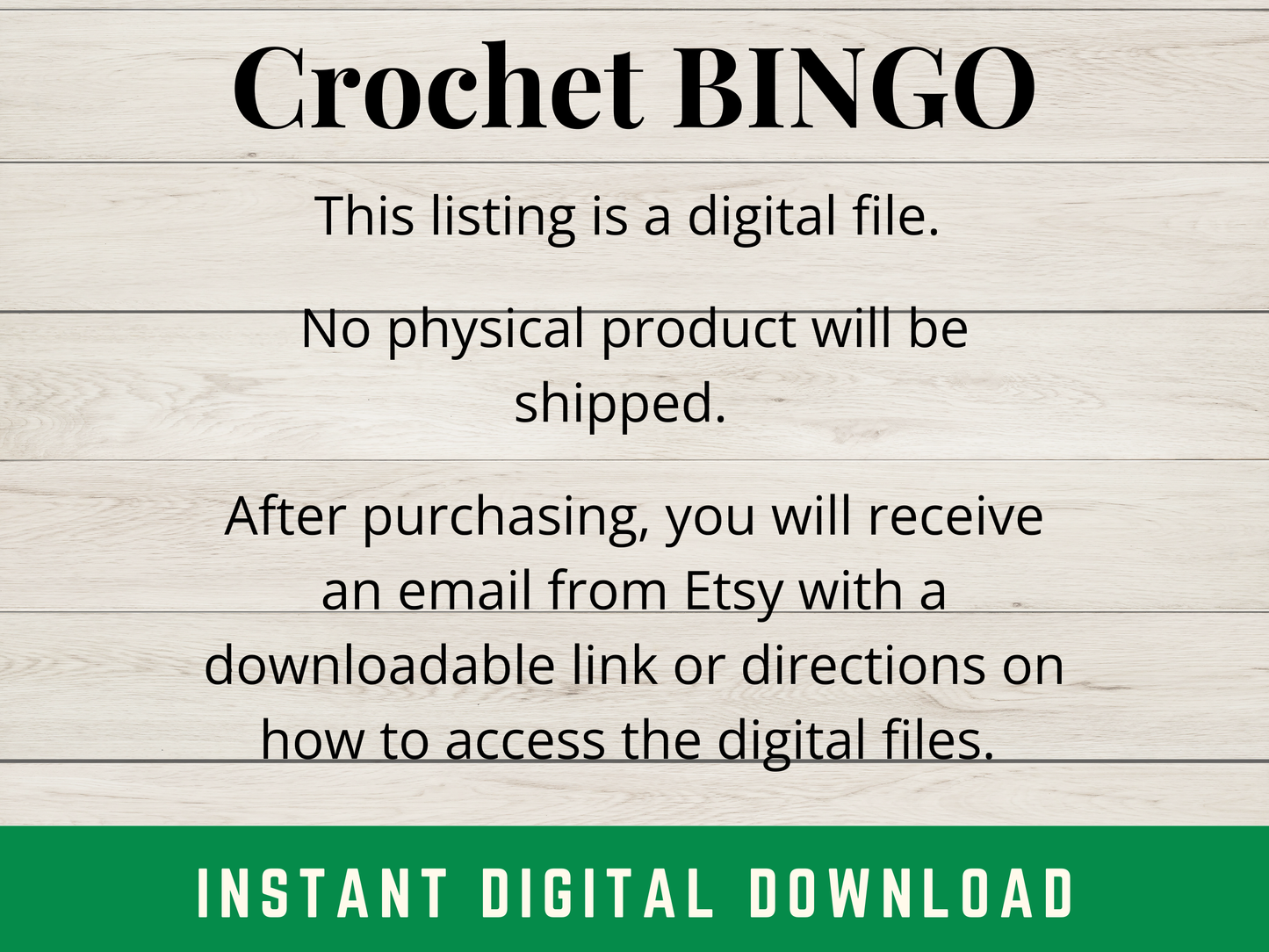 Crochet Bingo, 100 Bingo Cards